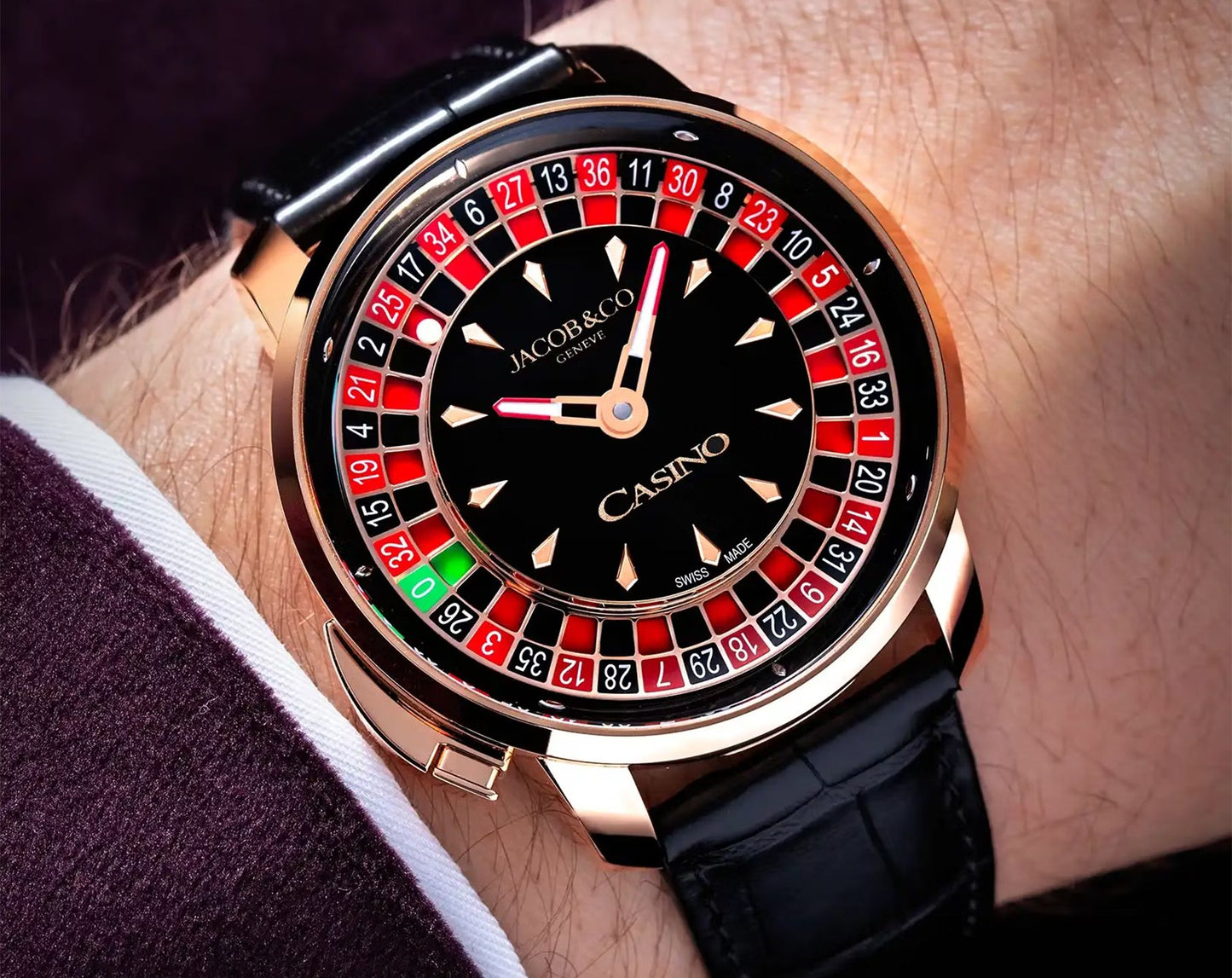 Buy Casino Tourbillon Rose Gold Watch | Premium Roulette Dial Timepiece