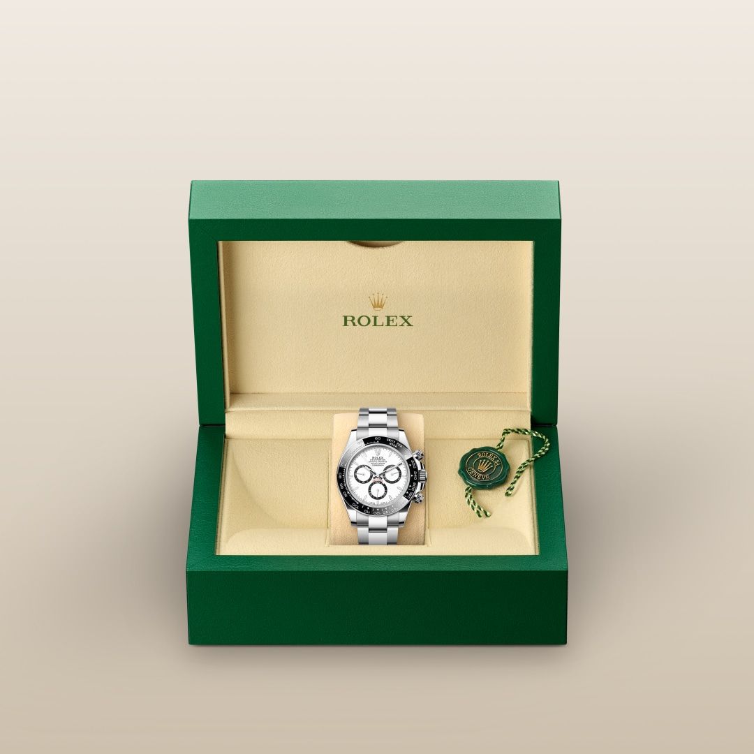 Daytona 40MM – White Dial, 100% Oystersteel Chronograph Watch