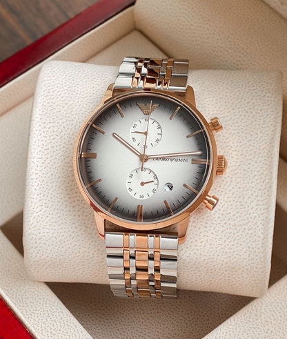 Japan Quality All-Working Chronograph Steel Watch for Men