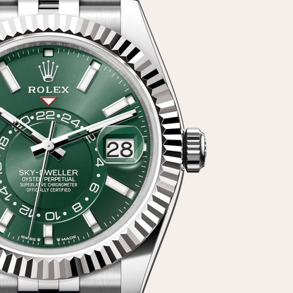 Sky-Dweller 42MM for Men – Pure Steel Oyster Luxury Model