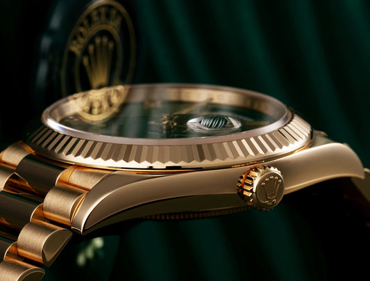Day-Date 40mm Yellow Gold Green Ombre Roman Numeral Dial